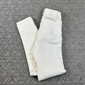 Q2 Premium Denim Skinny Cut White Jeans Spanish Design‎ Size S